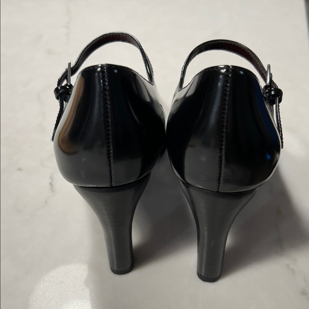 Sarto Black Mary Jane Heels - Picture 3 of 8